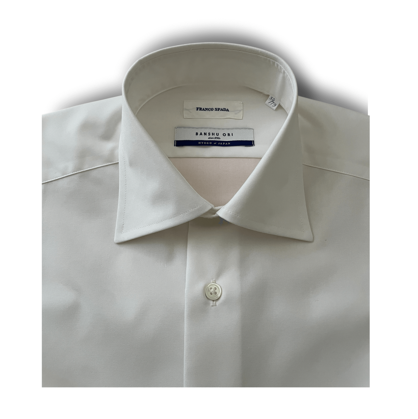 Franco Spada ( フランコスパダ ) 播州織 ロイヤルオックスフォード セミワイドカラーシャツ ホワイト