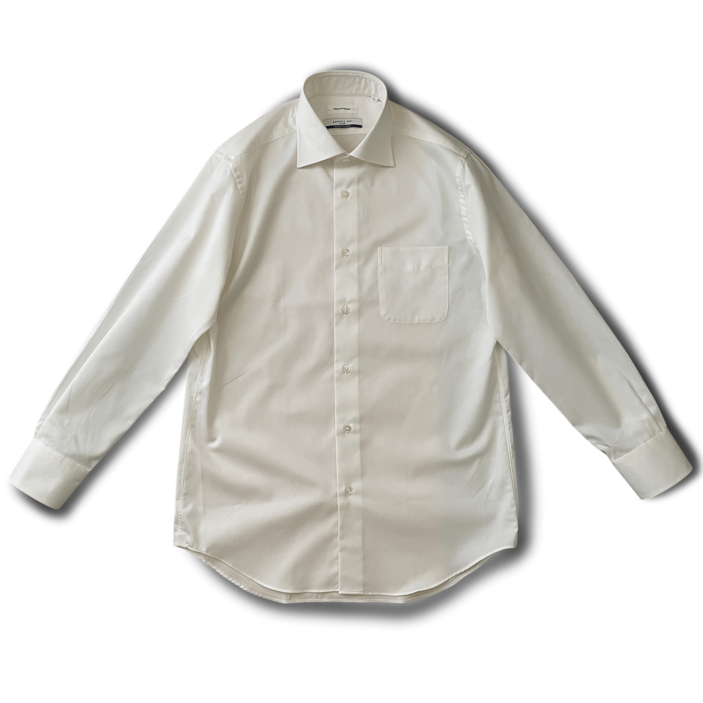 Franco Spada ( フランコスパダ ) 播州織 ピケワイドカラーシャツ ホワイト