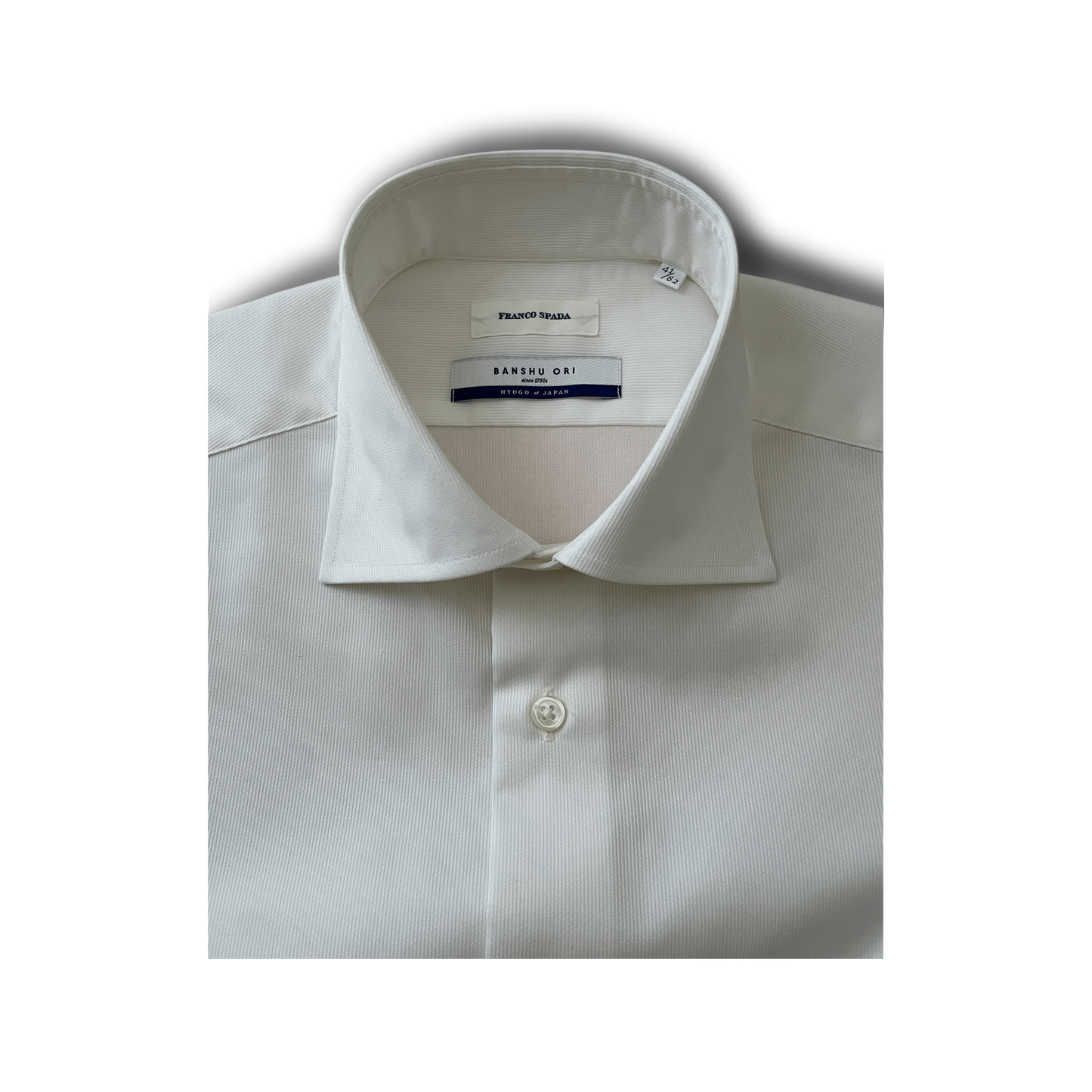 Franco Spada ( フランコスパダ ) 播州織 ピケワイドカラーシャツ ホワイト