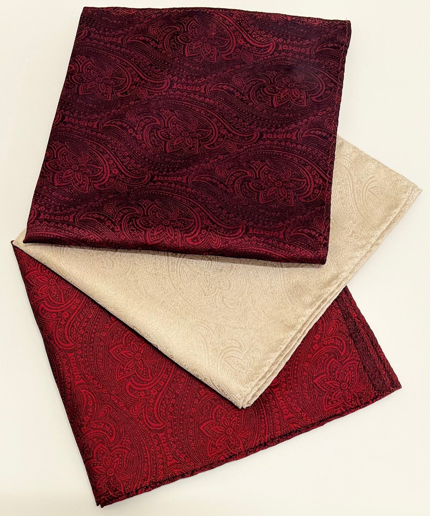 Franco Spada  ( フランコスパダ )   クラシックペーズリージャガードポケットチーフ2 ベーシックカラー:シャンパンゴールド