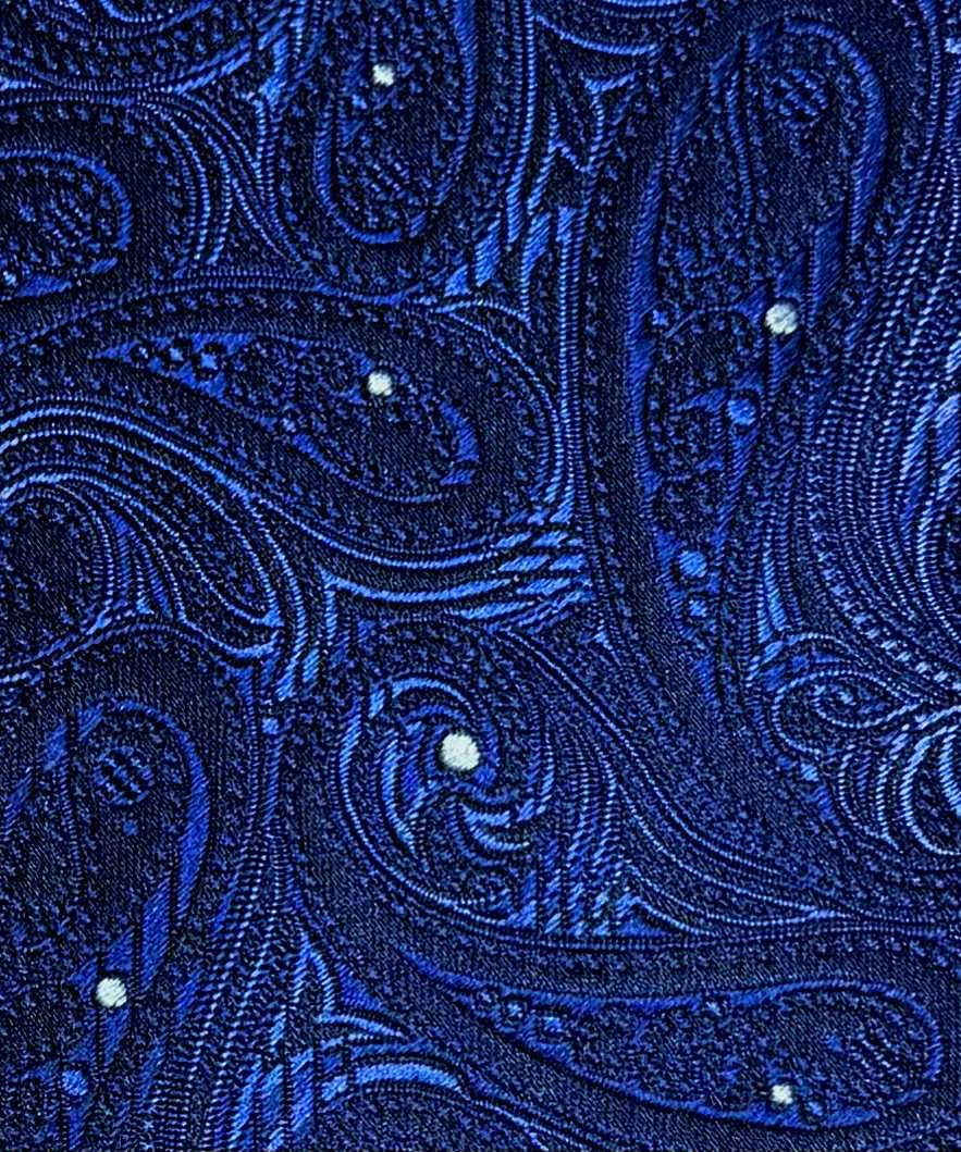 Franco Spada ( フランコスパダ )🆕コンテンポラリーブリティッシュペーズリーJQネクタイ:ミッドナイトネイビー×ダークブルー