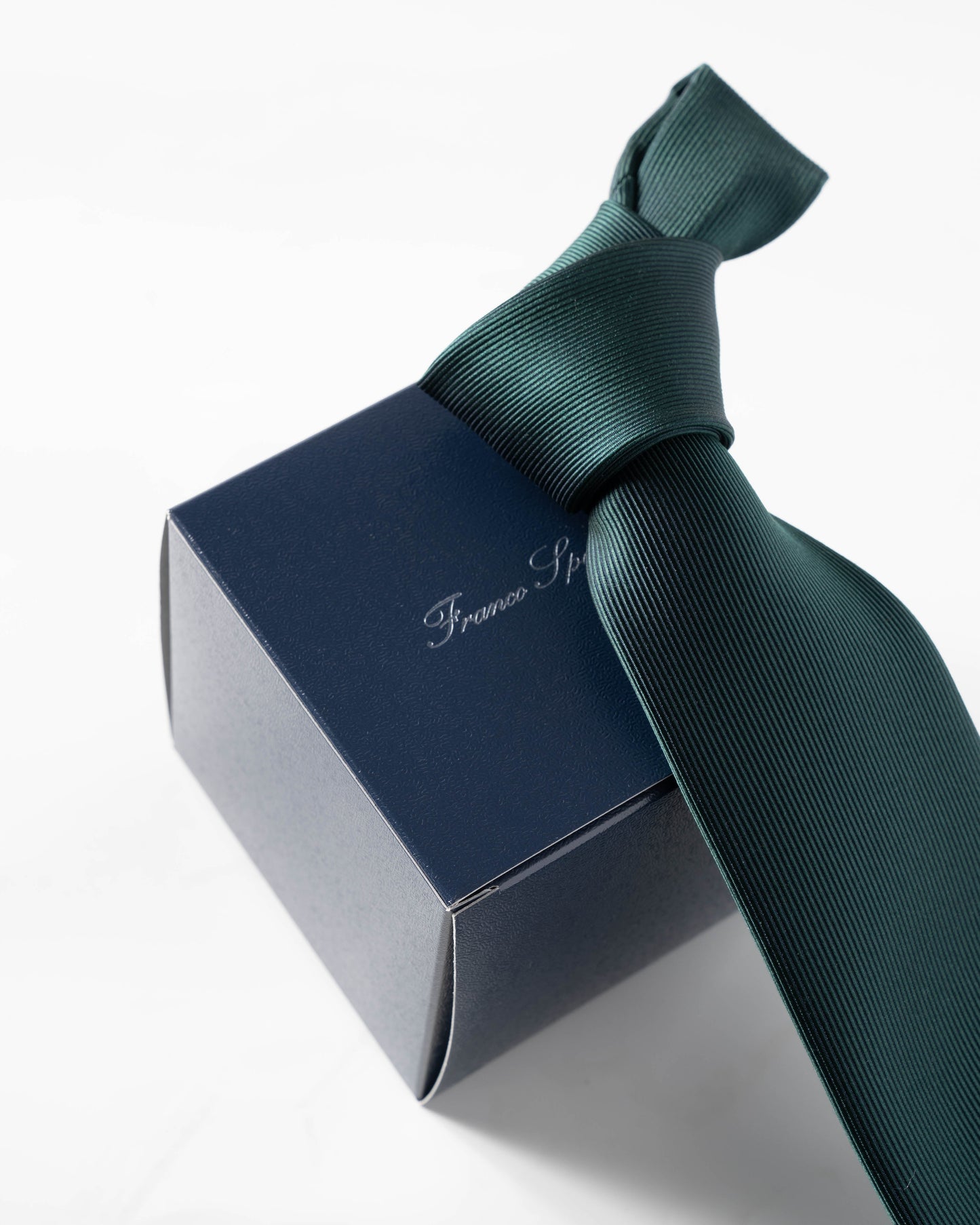 Franco Spada ( フランコスパダ )  細綾無地ネクタイ:ブリティッシュグリーン