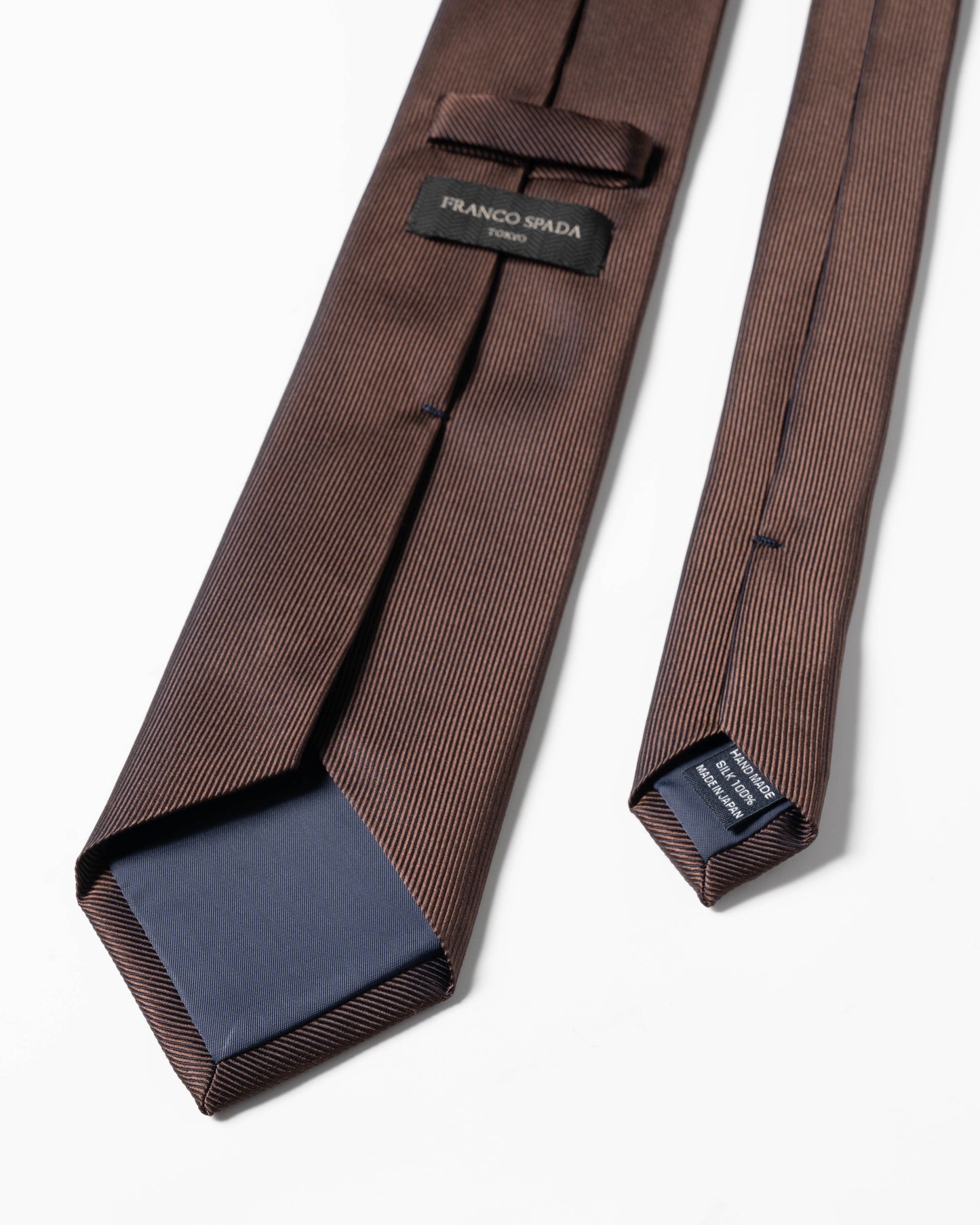 Franco Spada ( フランコスパダ )  細綾無地ネクタイ:ブラウン