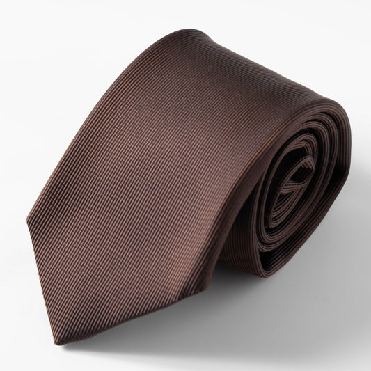 Franco Spada ( フランコスパダ )  細綾無地ネクタイ:ブラウン