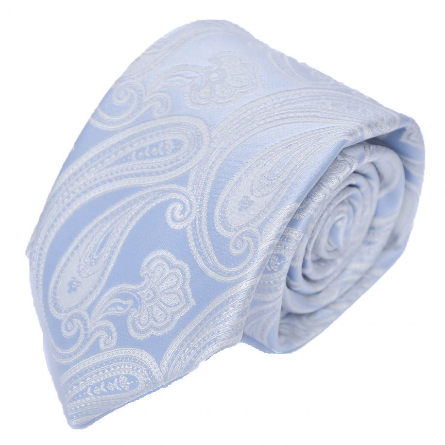 Franco Spada ( フランコスパダ ) NEW SOLID COLOR FORMAL TIE( 更紗ペーズリー無地調パステルカラーネクタイ)：ロイヤルサックス