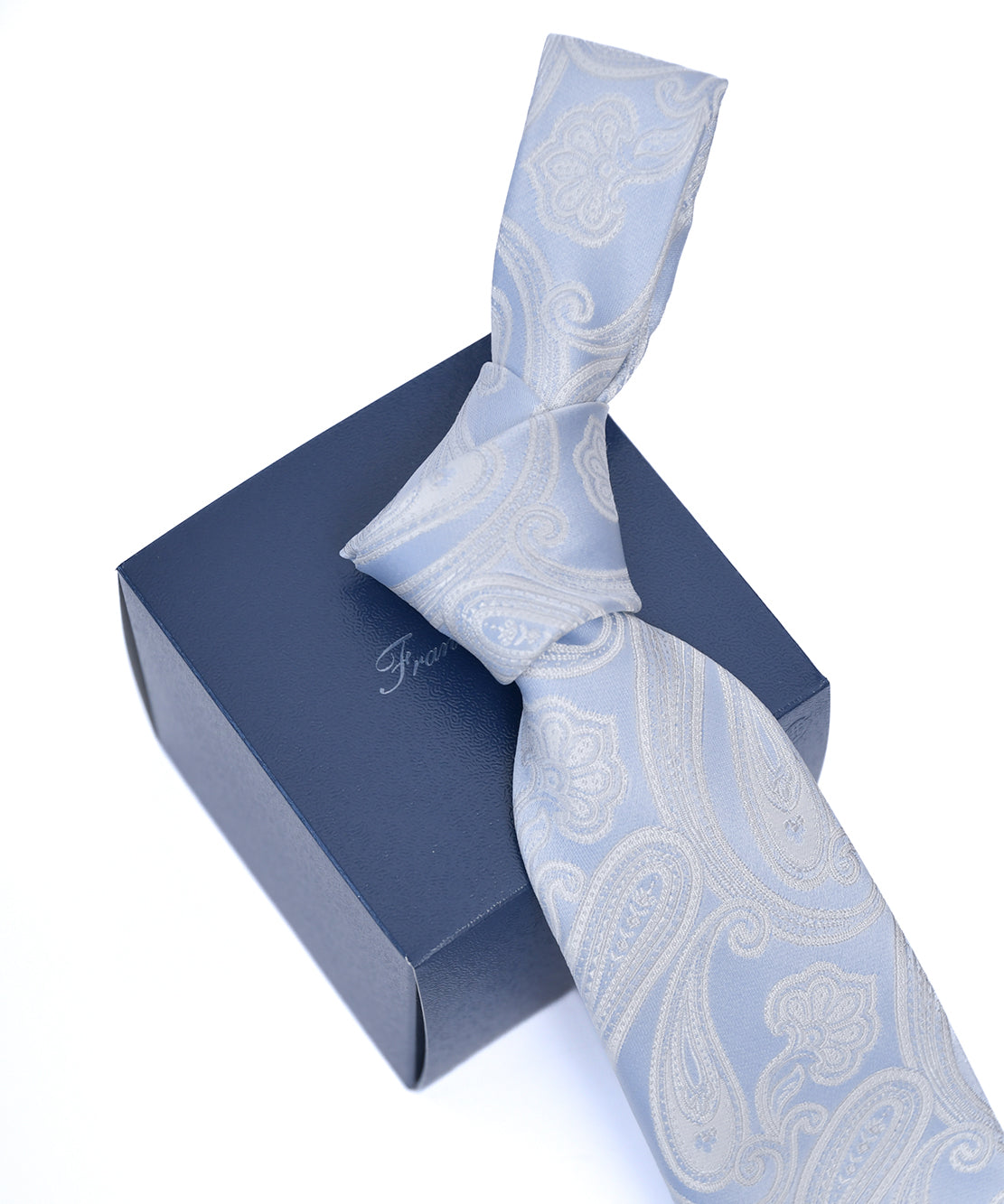 Franco Spada ( フランコスパダ ) NEW SOLID COLOR FORMAL TIE( 更紗ペーズリー無地調パステルカラーネクタイ)：ロイヤルサックス