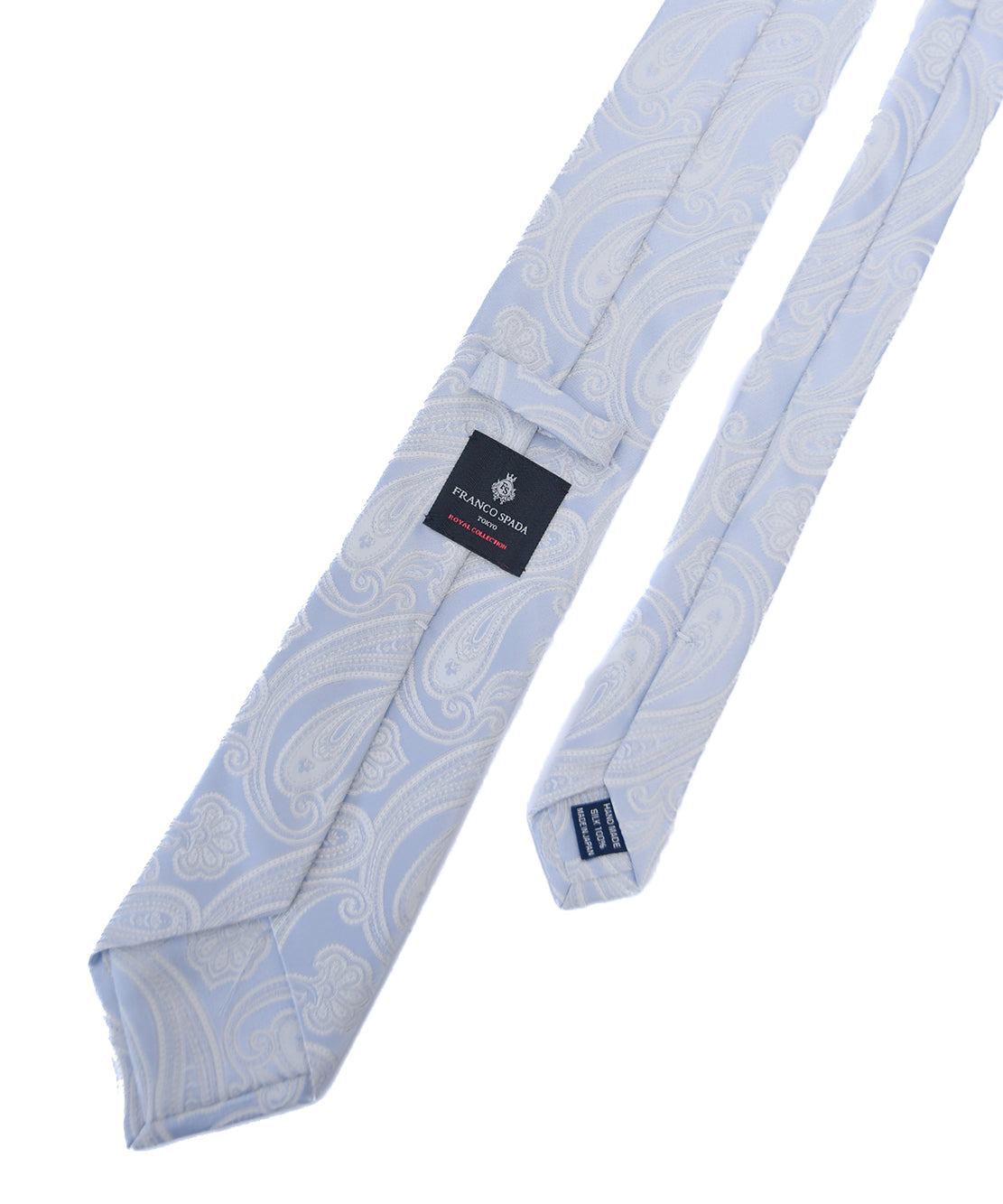 Franco Spada ( フランコスパダ ) NEW SOLID COLOR FORMAL TIE( 更紗ペーズリー無地調パステルカラーネクタイ)：ロイヤルサックス