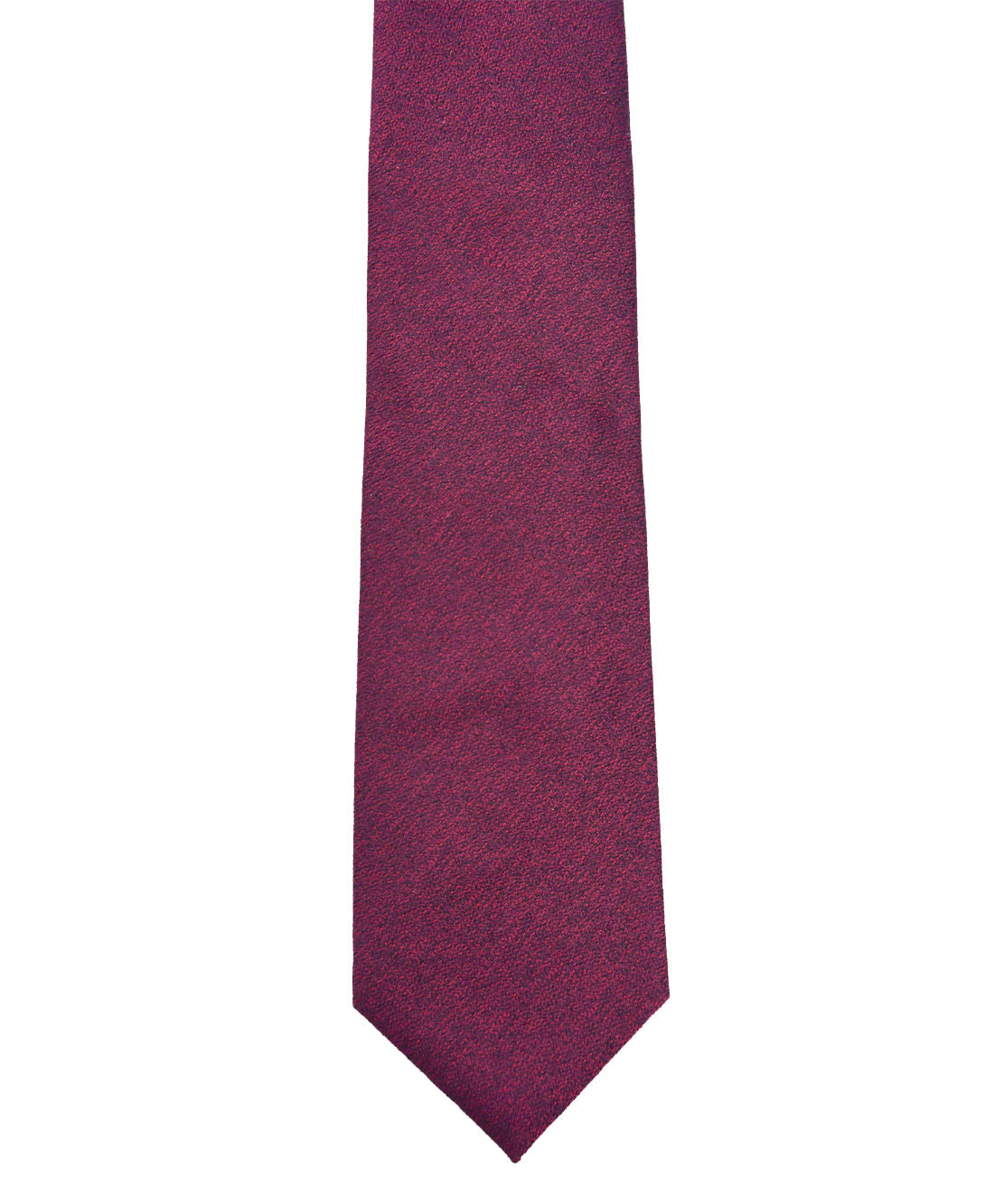 Franco Spada ( フランコスパダ ) ヴィンテージ調梨地ミックス無地ネクタイ：ボルドー