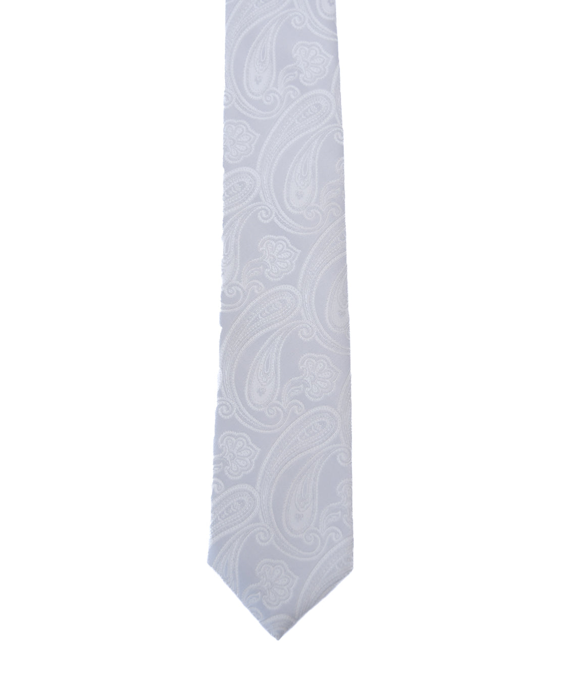 Franco Spada ( フランコスパダ ) NEW SOLID COLOR FORMAL TIE ( 更紗ペーズリー無地調パステルカラーネクタイ)：ロイヤルシルバー