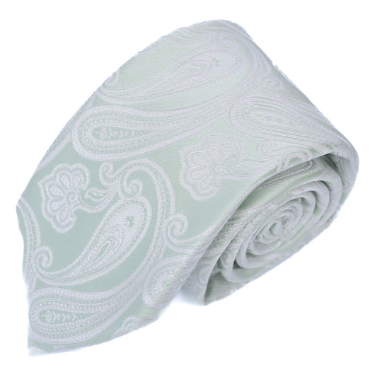 Franco Spada ( フランコスパダ) NEW SOLID COLOR FORMAL TIE( 更紗ペーズリー無地調パステルカラーネクタイ)：ペールグリーン