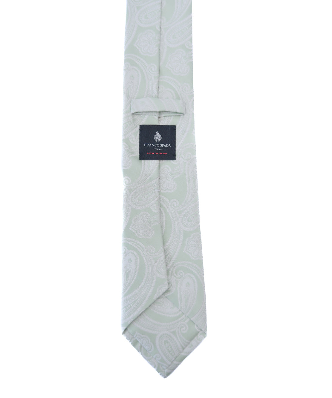 Franco Spada ( フランコスパダ) NEW SOLID COLOR FORMAL TIE( 更紗ペーズリー無地調パステルカラーネクタイ)：ペールグリーン