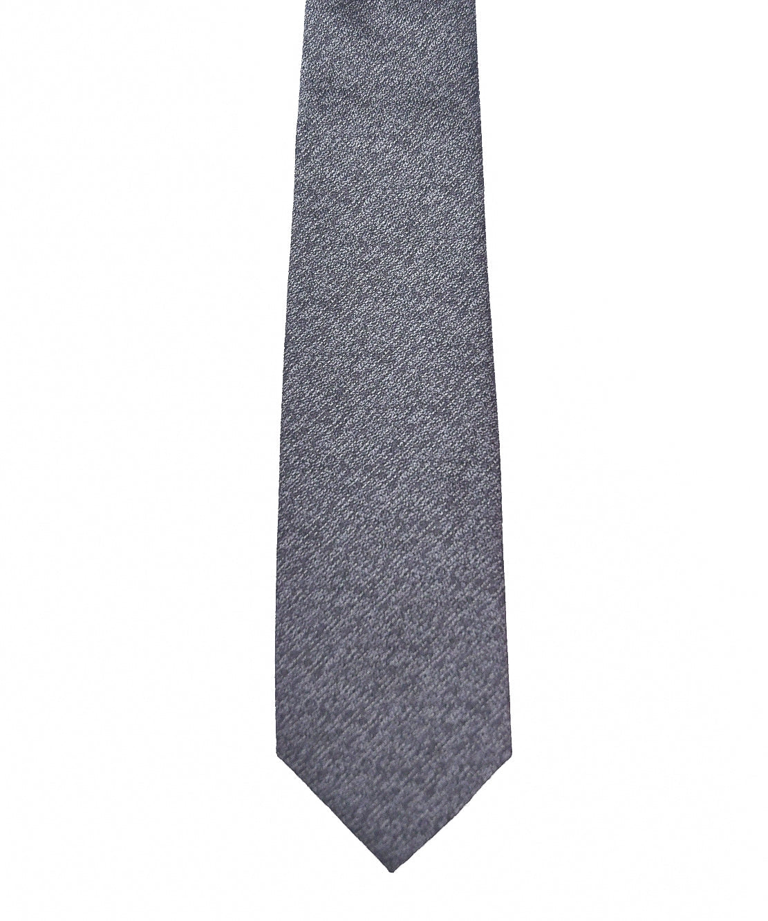 Franco Spada ( フランコスパダ ) ヴィンテージ調梨地ミックス無地ネクタイ：スチールグレー