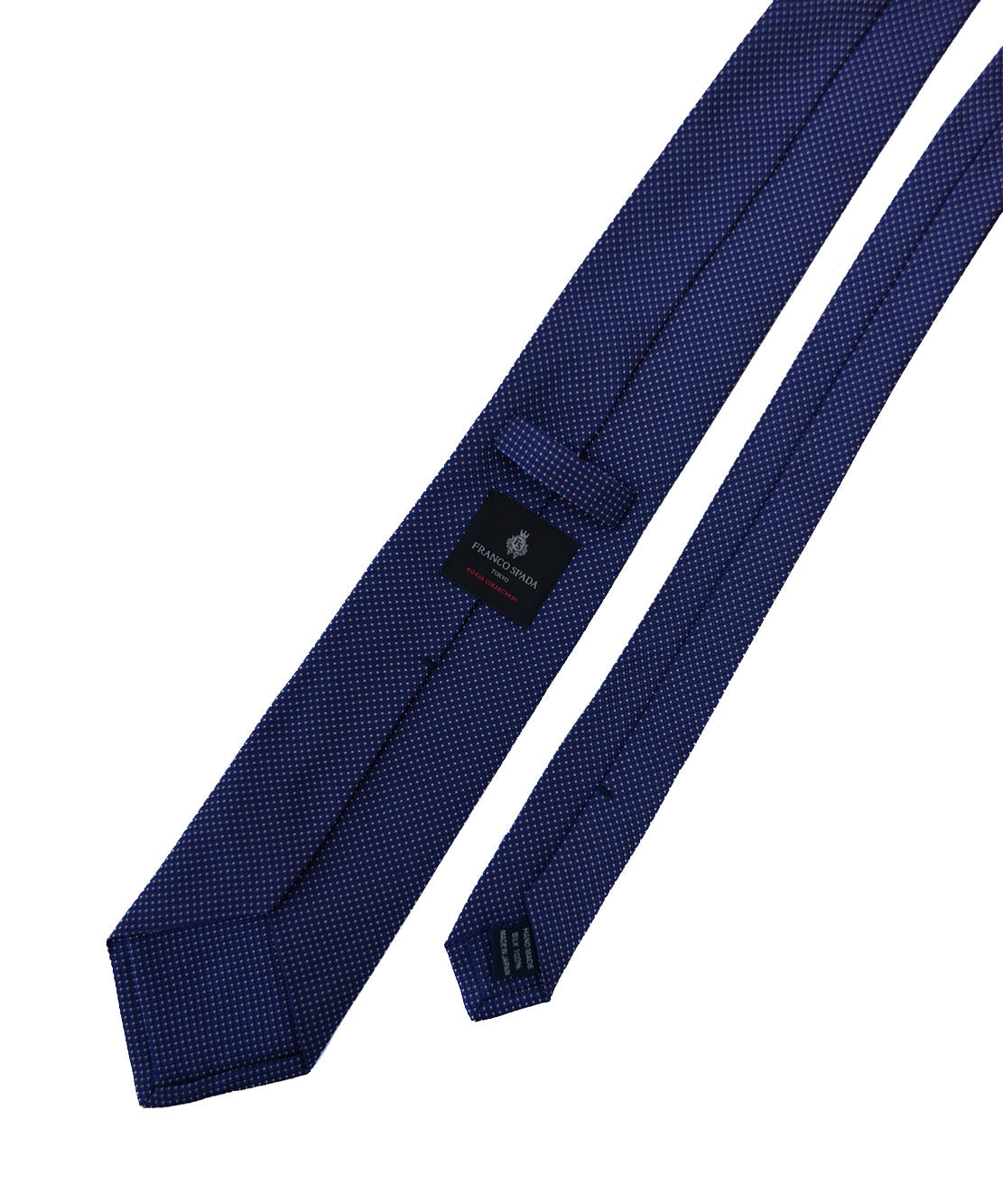 Franco Spada ( フランコスパダ ) マイクロピンドットパターンネクタイ：Dブルー×ワイン×ピンク
