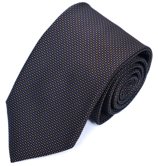 Franco Spada ( フランコスパダ ) マイクロピンドットパターンネクタイ：ブラウン×ブルー×ライムG