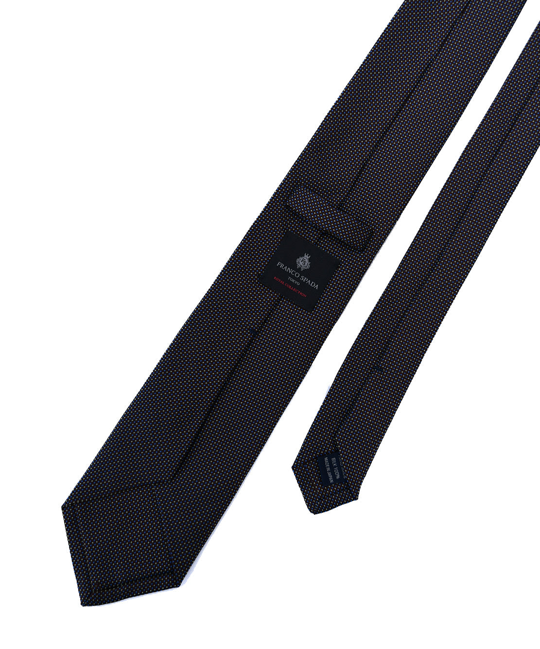 Franco Spada ( フランコスパダ ) マイクロピンドットパターンネクタイ：ブラウン×ブルー×ライムG