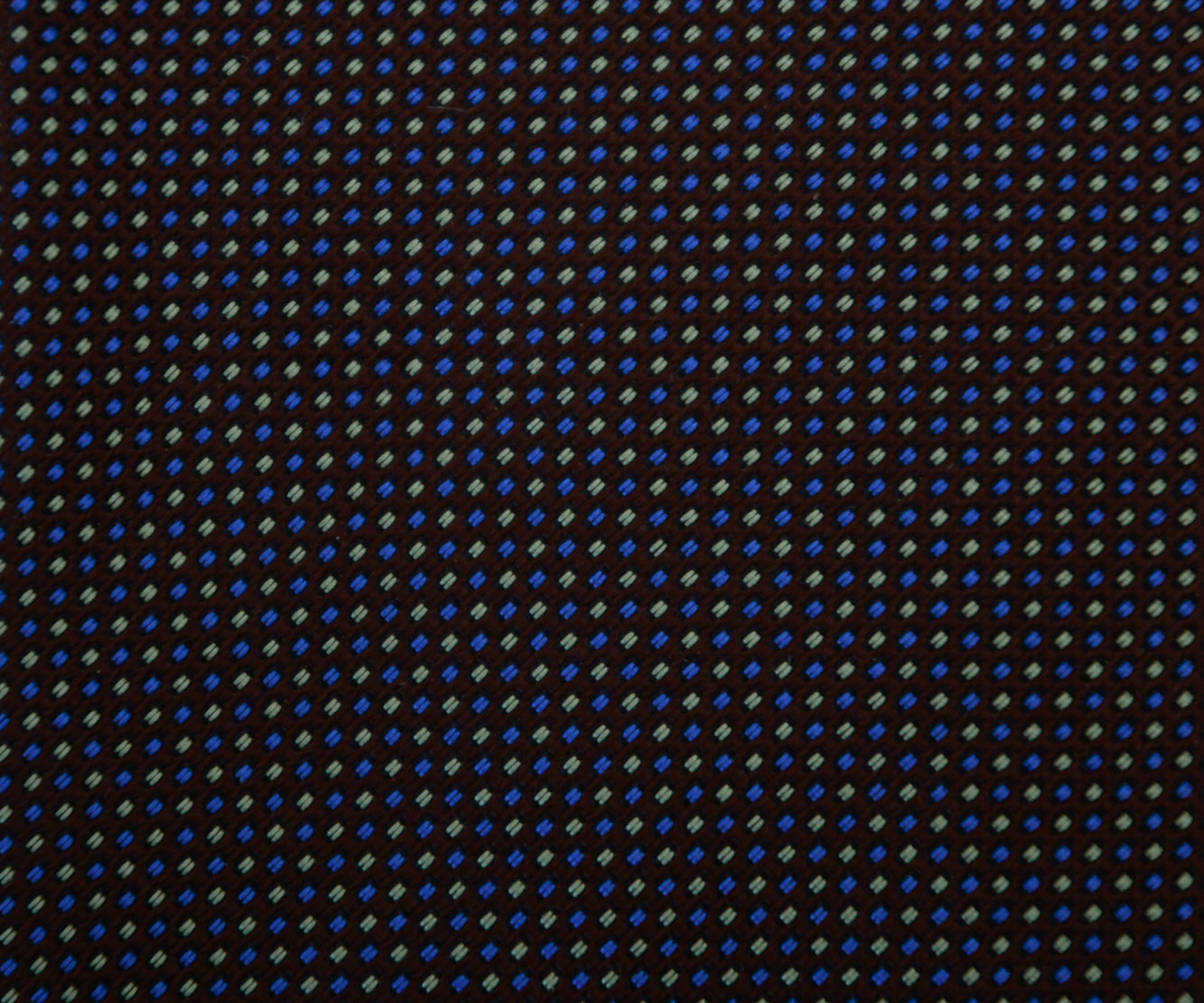 Franco Spada ( フランコスパダ ) マイクロピンドットパターンネクタイ：ブラウン×ブルー×ライムG