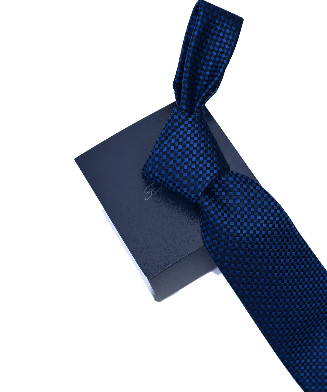 Franco spada ( フランコスパダ ) バスケットグラデーション無地調ネクタイ：ネイビー×ブルー