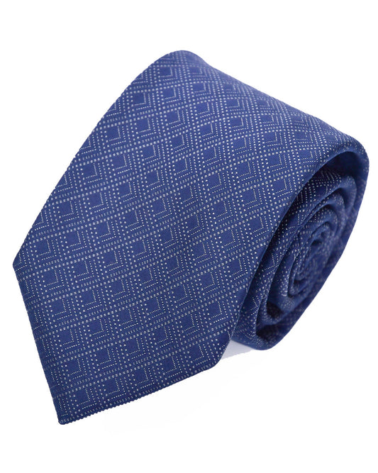 Franco Spada ( フランコスパダ ) NEW江戸切子ジャガードモチーフネクタイ：ネイビー×グレー