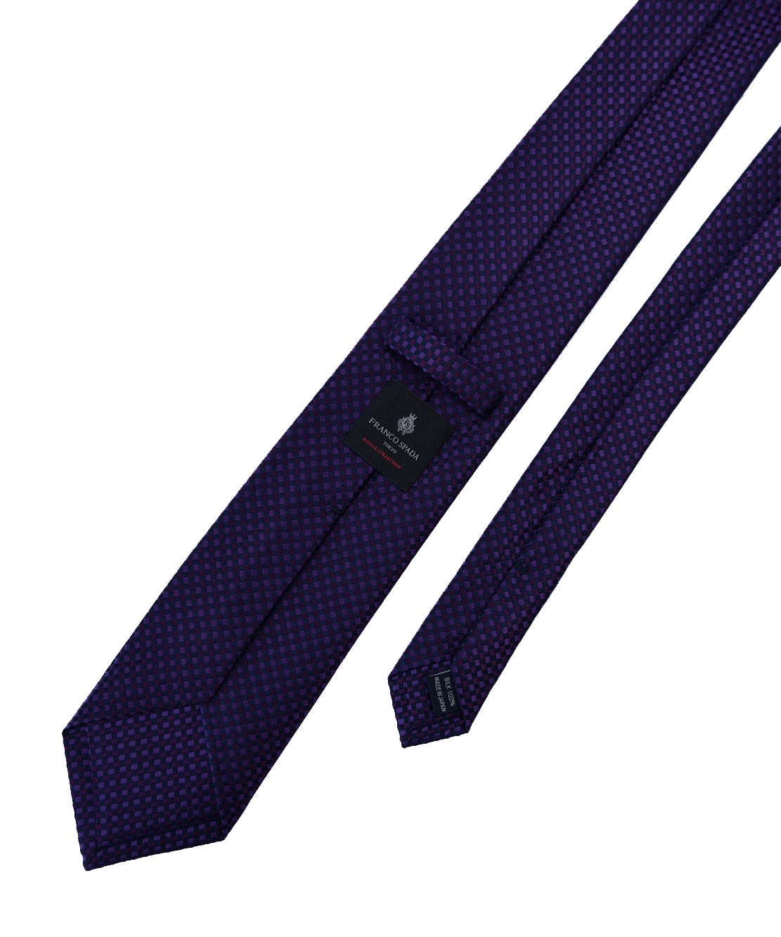 Franco spada ( フランコスパダ ) バスケットグラデーション無地調ネクタイ：ネイビー×パープル