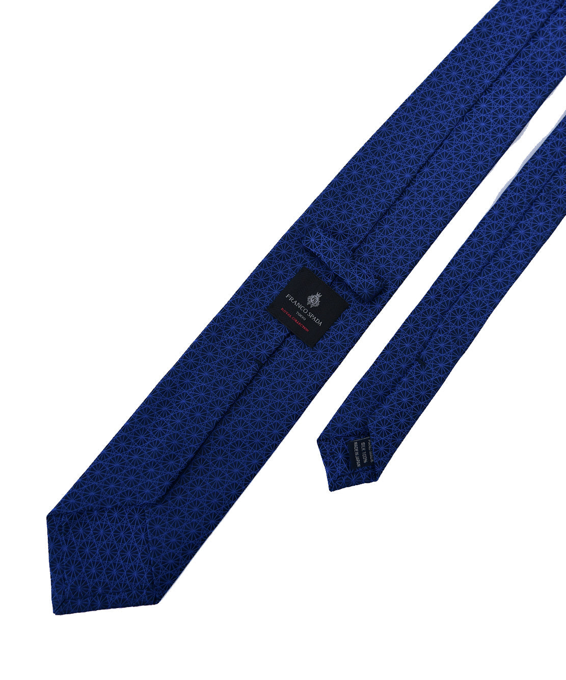 Franco Spada ( フランコスパダ )  江戸切子ジャガードモチーフネクタイ：ネイビー×ロイヤルブルー