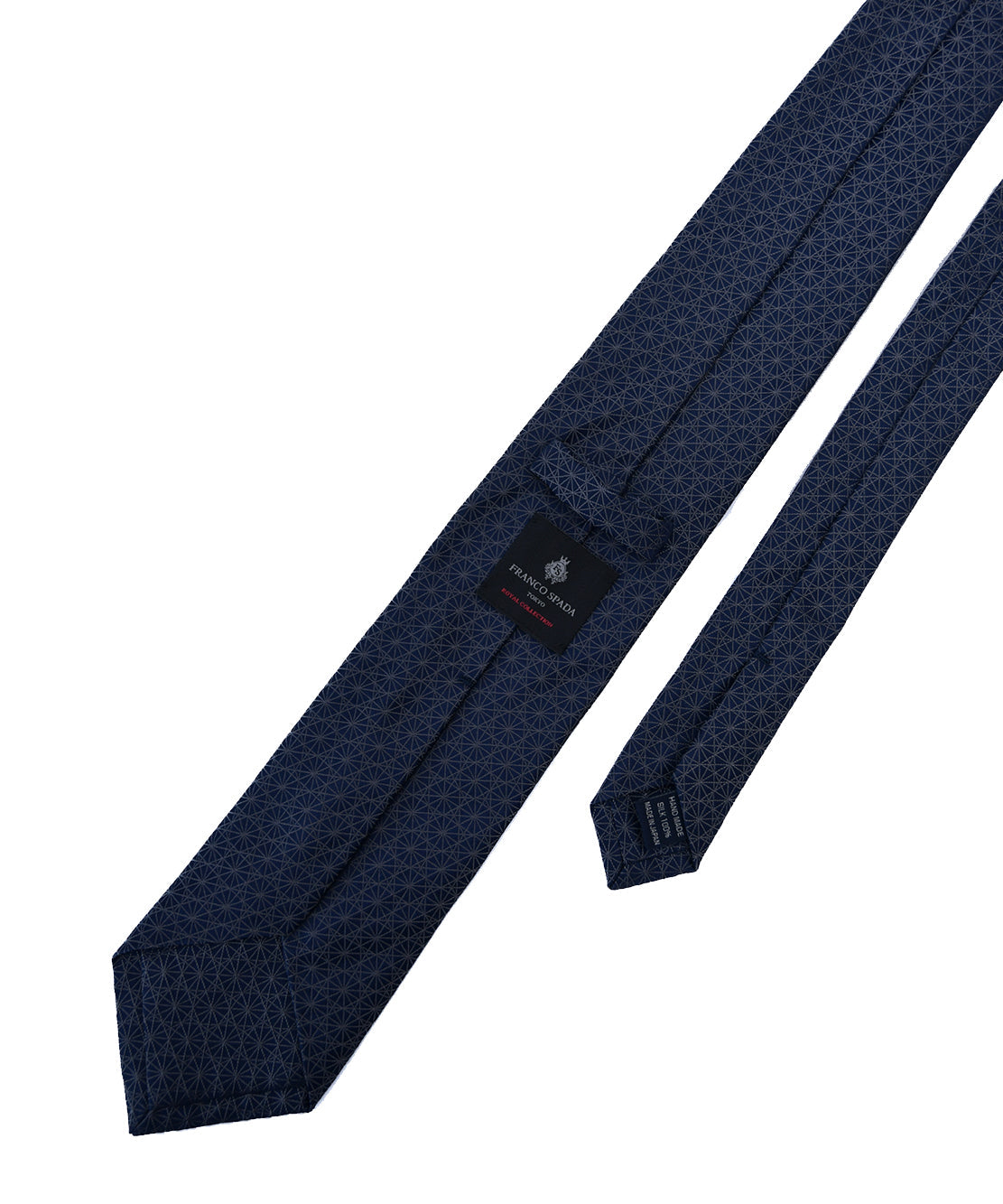 Franco Spada ( フランコスパダ )  江戸切子ジャガードモチーフネクタイ：ネイビー×グレー