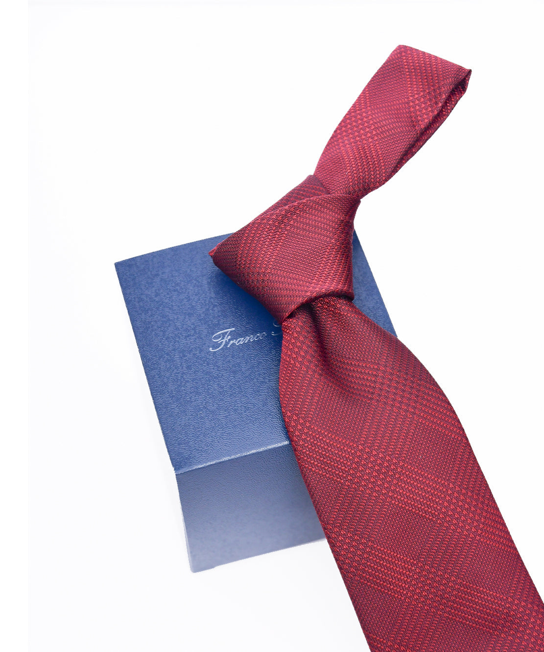 Franco Spada ( フランコスパダ )  シャドーグレンチェックネクタイ：ダークワイン