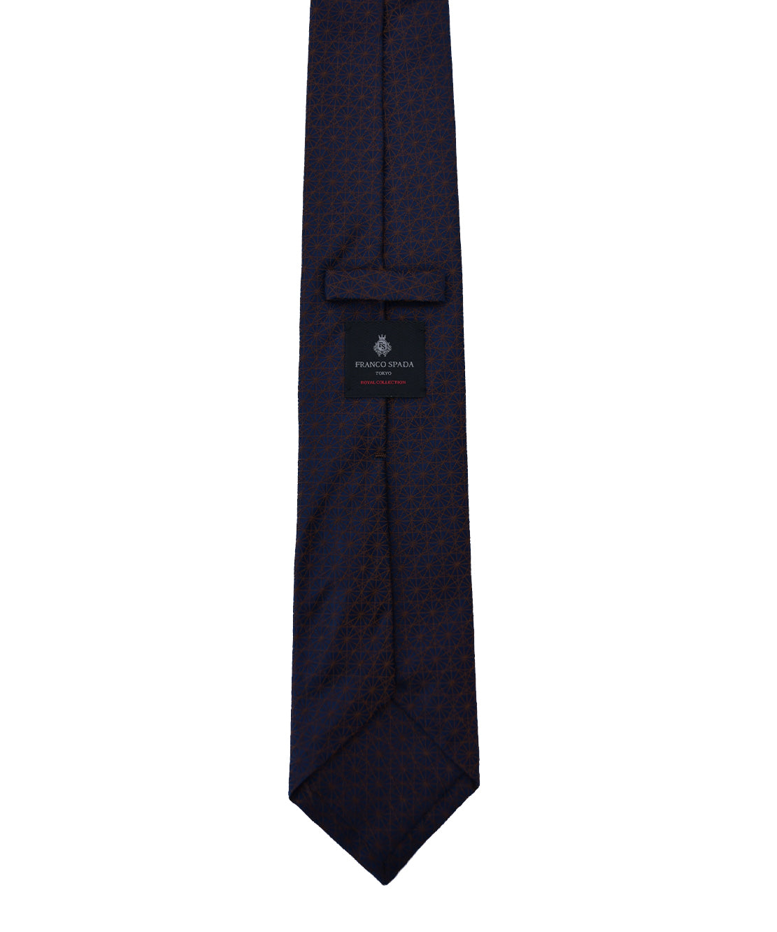 Franco Spada ( フランコスパダ )  江戸切子ジャガードモチーフネクタイ：ネイビー×ブラウン