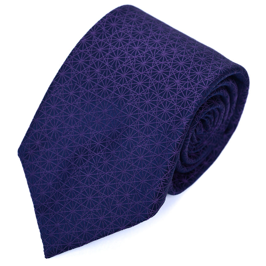 Franco Spada ( フランコスパダ )  江戸切子ジャガードモチーフネクタイ：ネイビーパープル