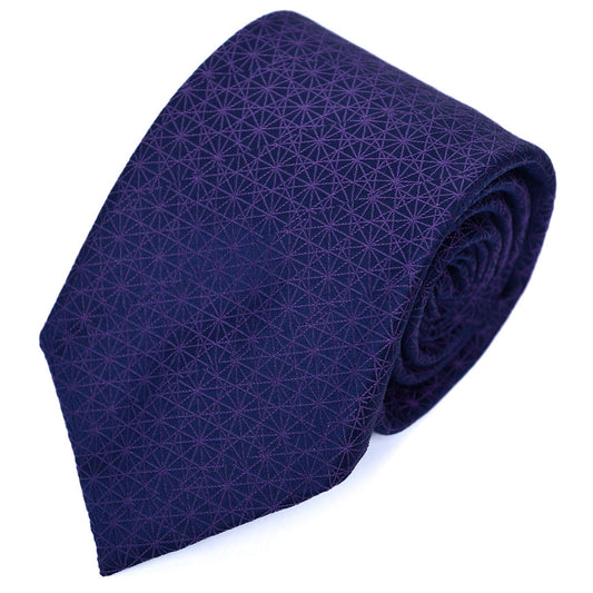 Franco Spada ( フランコスパダ )  江戸切子ジャガードモチーフネクタイ：ネイビーパープル