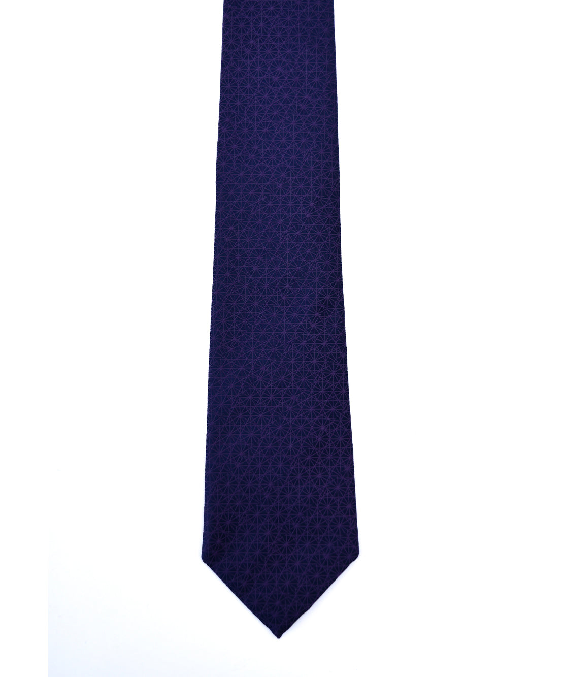 Franco Spada ( フランコスパダ )  江戸切子ジャガードモチーフネクタイ：ネイビーパープル