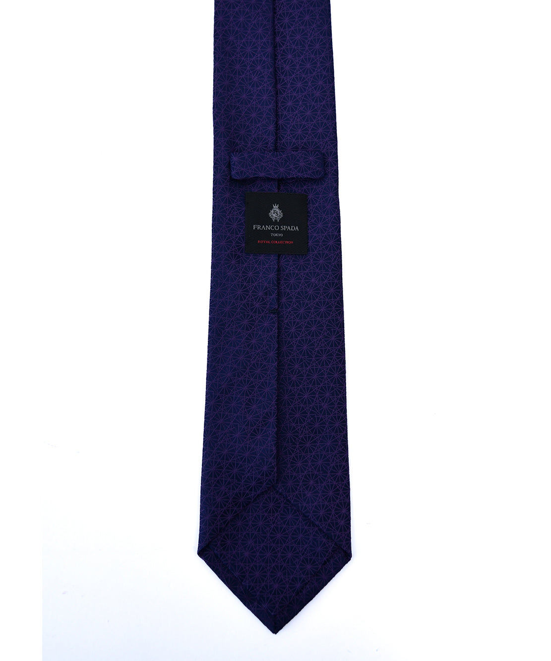 Franco Spada ( フランコスパダ )  江戸切子ジャガードモチーフネクタイ：ネイビーパープル
