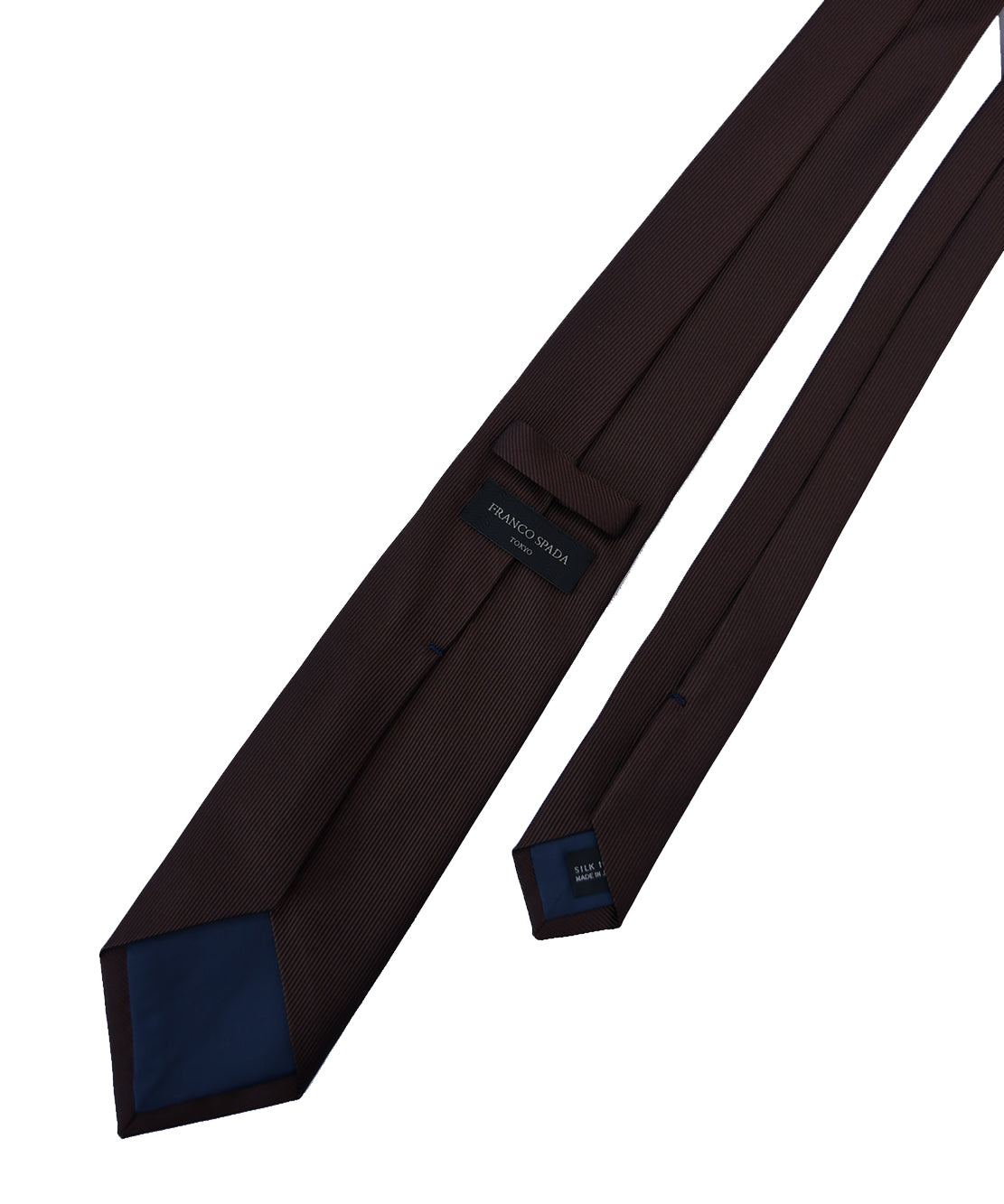 Franco Spada ( フランコスパダ )  細綾無地ネクタイ：ブラウン