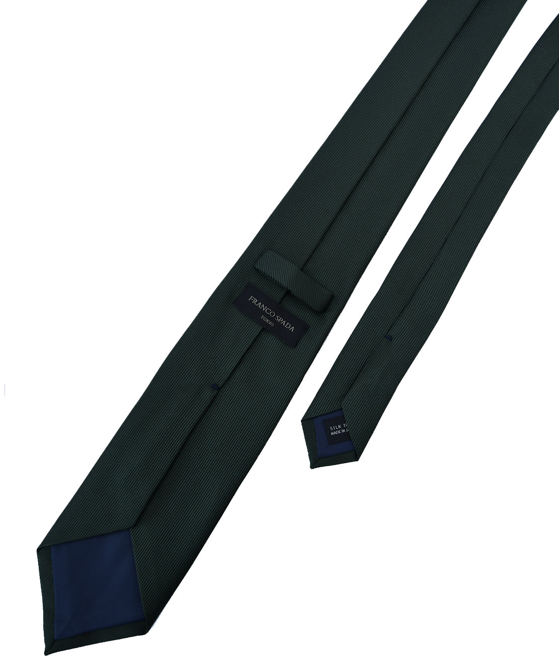Franco Spada ( フランコスパダ )  細綾無地ネクタイ：ダークオリーブ