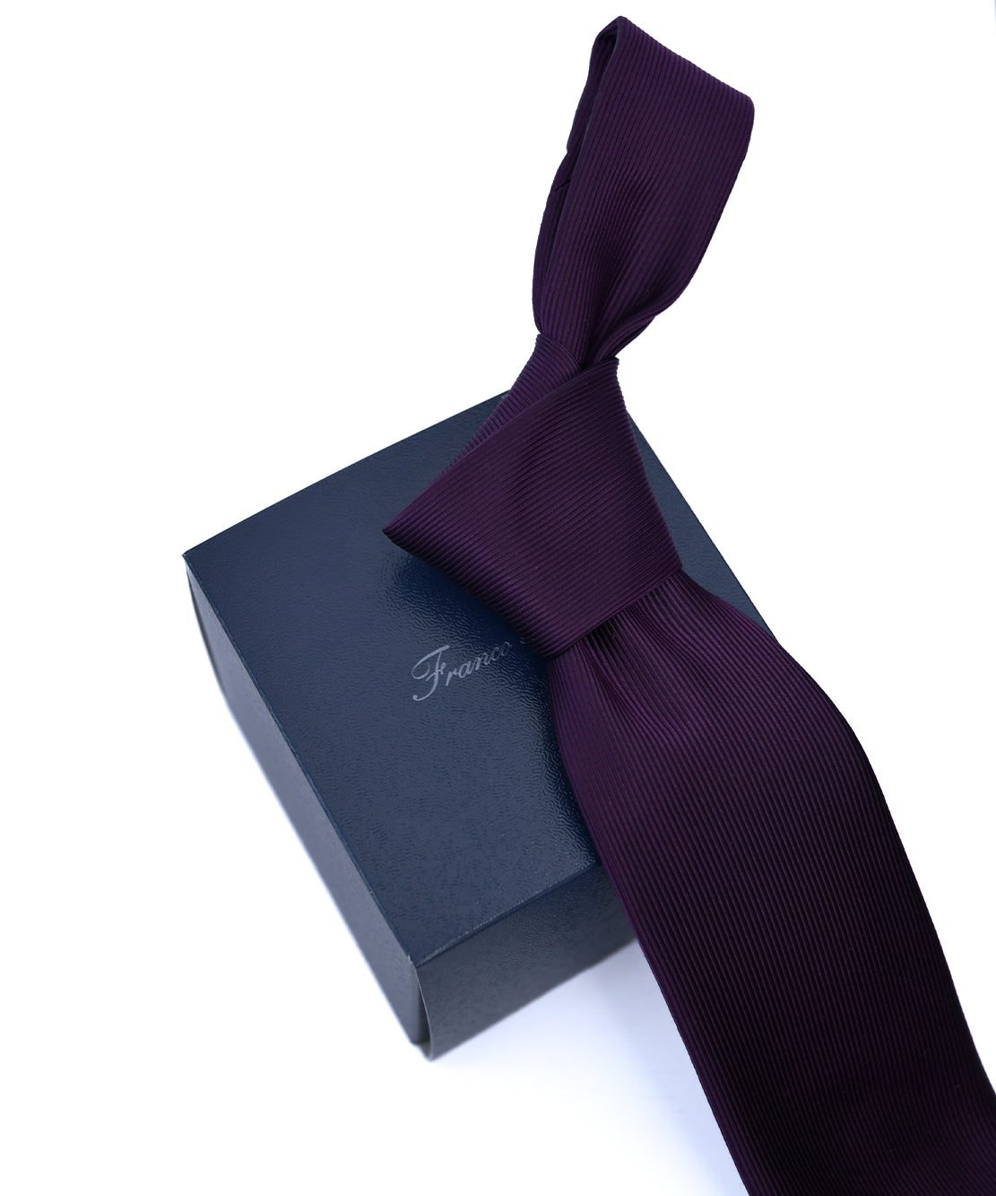 Franco Spada ( フランコスパダ )  細綾無地ネクタイ：パープル