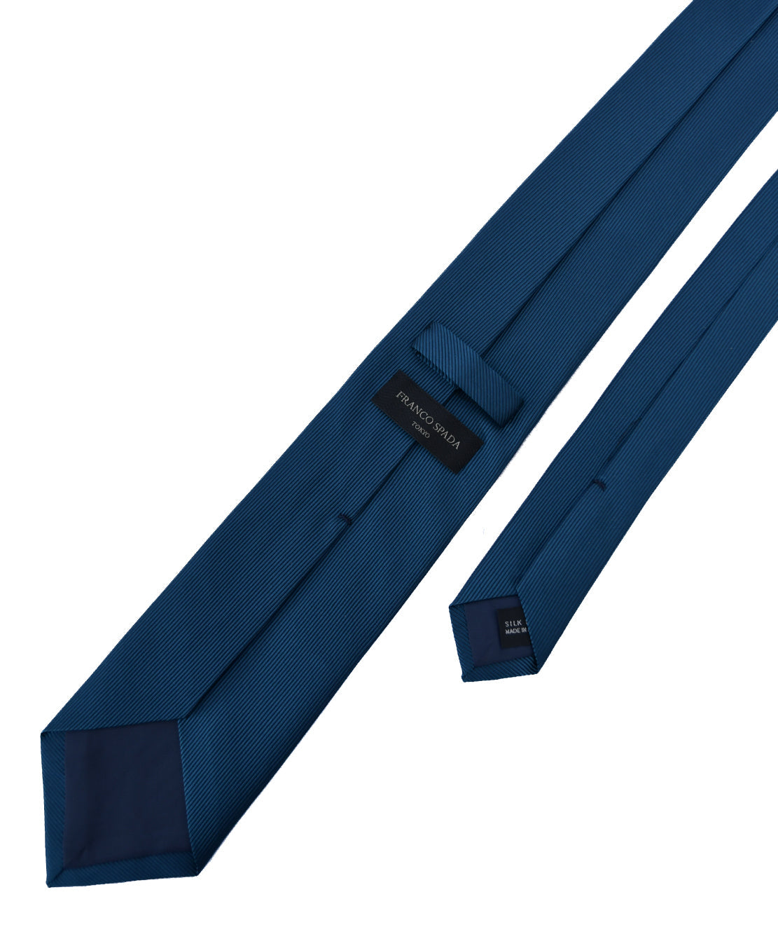Franco Spada ( フランコスパダ ) 細綾無地ネクタイ：フォレストブルー