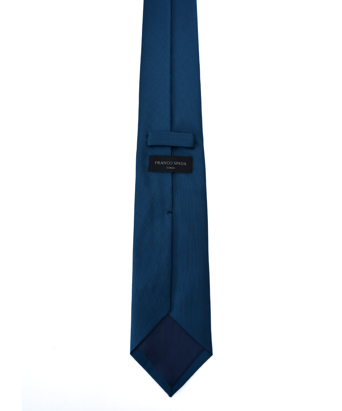 Franco Spada ( フランコスパダ ) 細綾無地ネクタイ：フォレストブルー