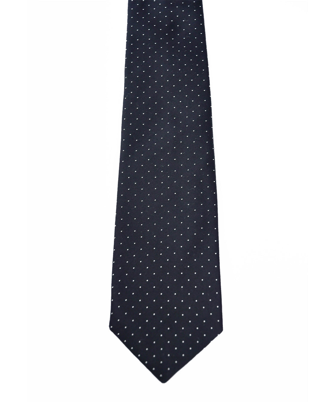 Franco Spada ( フランコスパダ )  ベーシックサテンピンドットネクタイ：ブラック×ホワイト