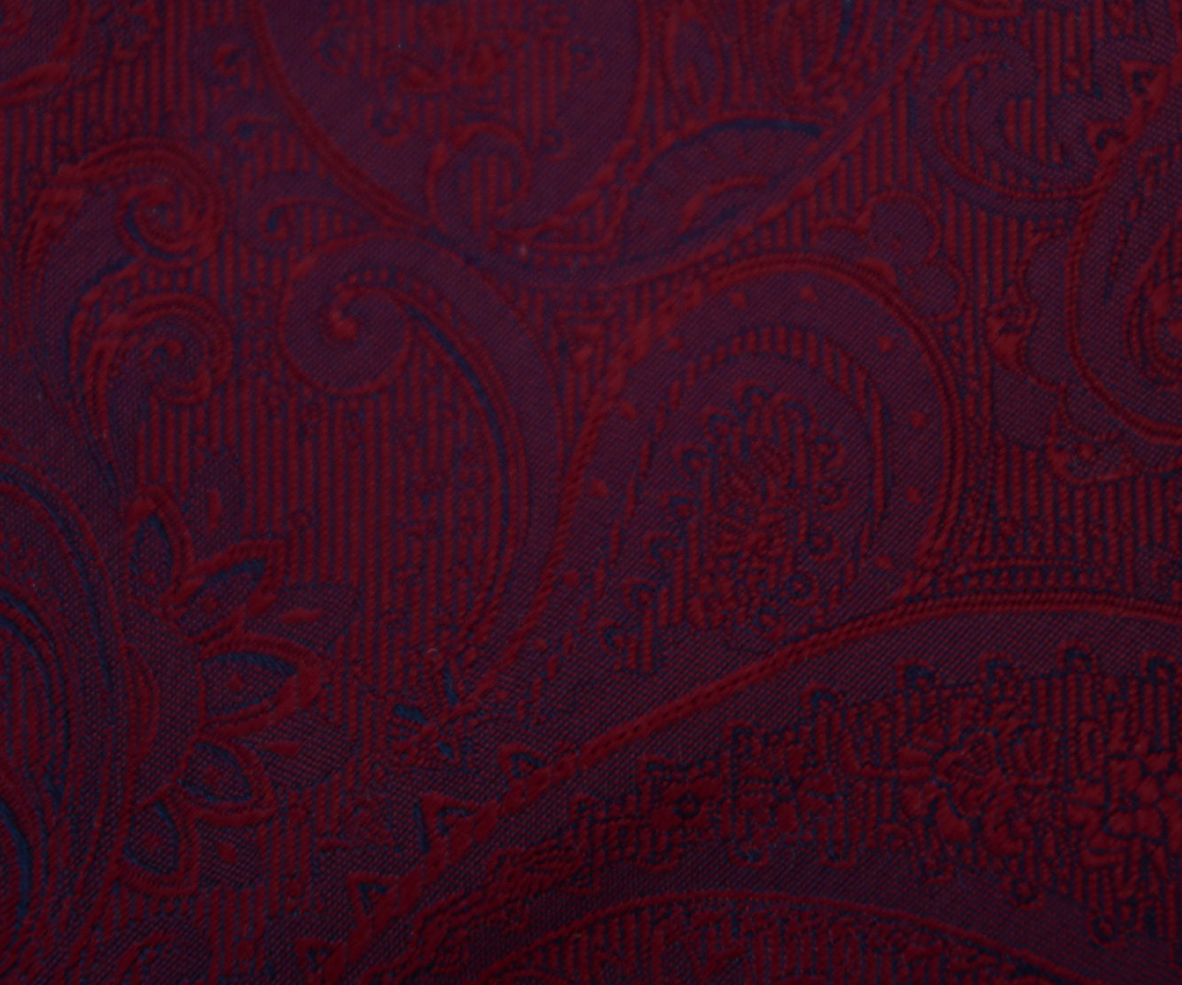 Franco spada ( フランコスパダ ) クラシック更紗ペーズリー無地調ネクタイ：ボルドー