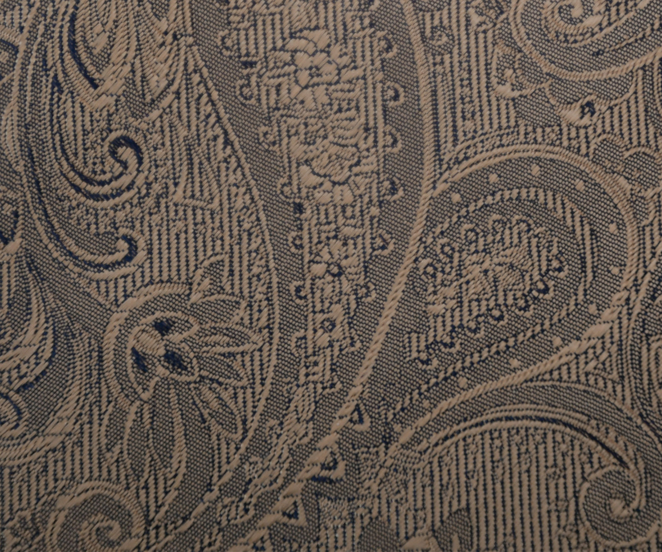 Franco spada (フランコスパダ) クラシック更紗ペーズリー無地調ネクタイ：シャンパンゴールド