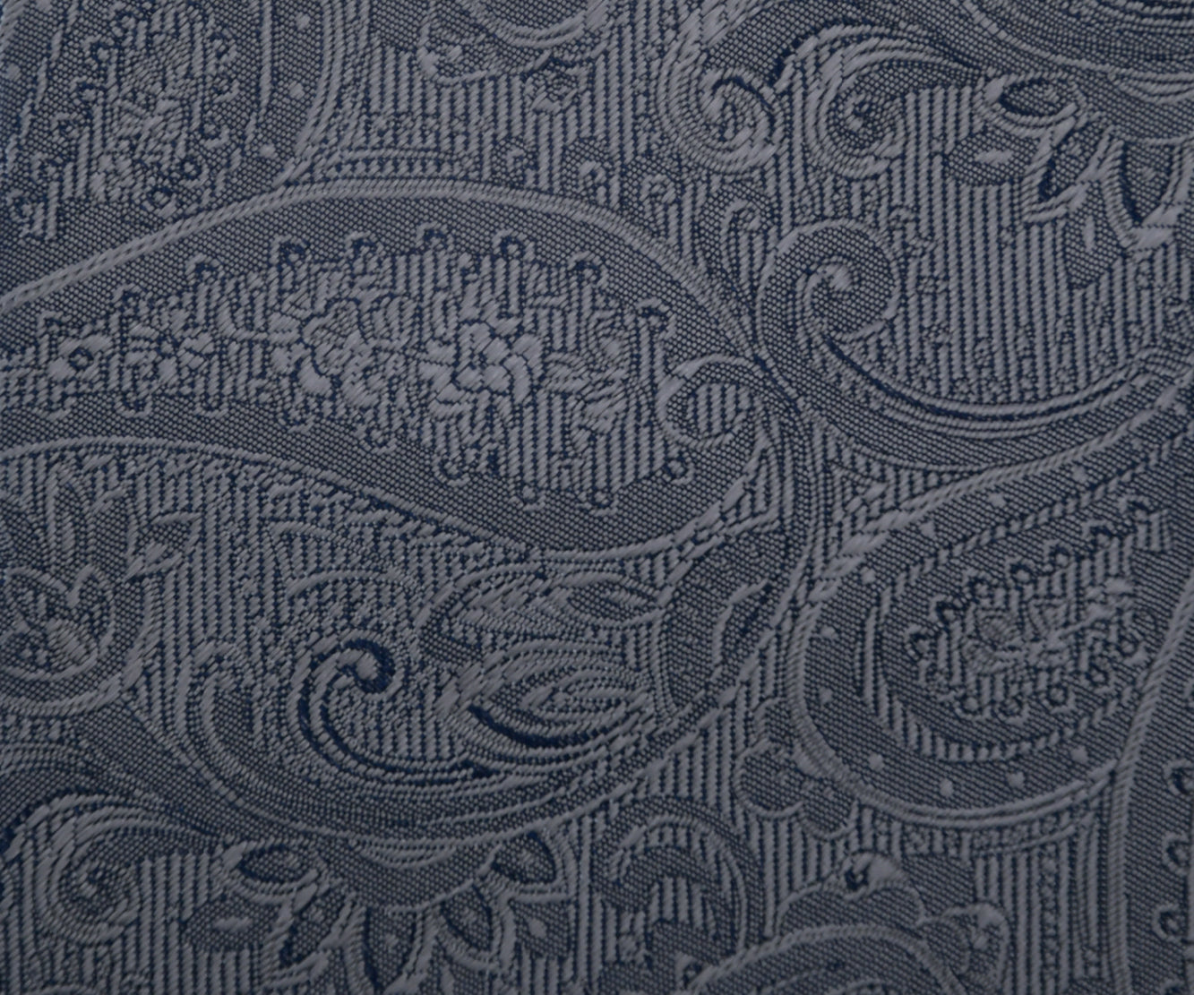 Franco spada (フランコスパダ) クラシック更紗ペーズリー無地調ネクタイ：ライトグレー