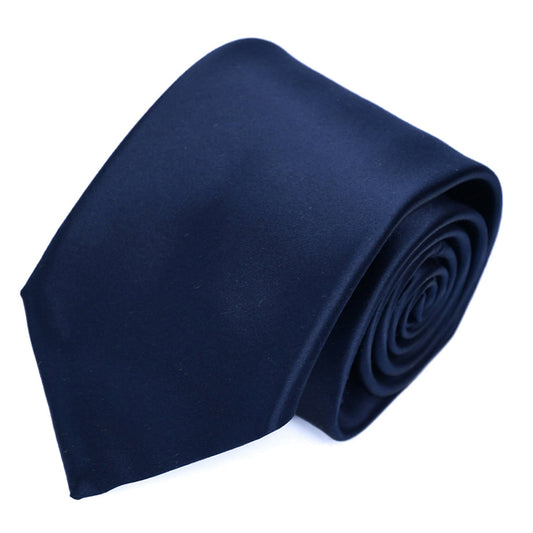Franco spada ( フランコスパダ ) スーパーサテン無地ネクタイ：クラシックネイビー