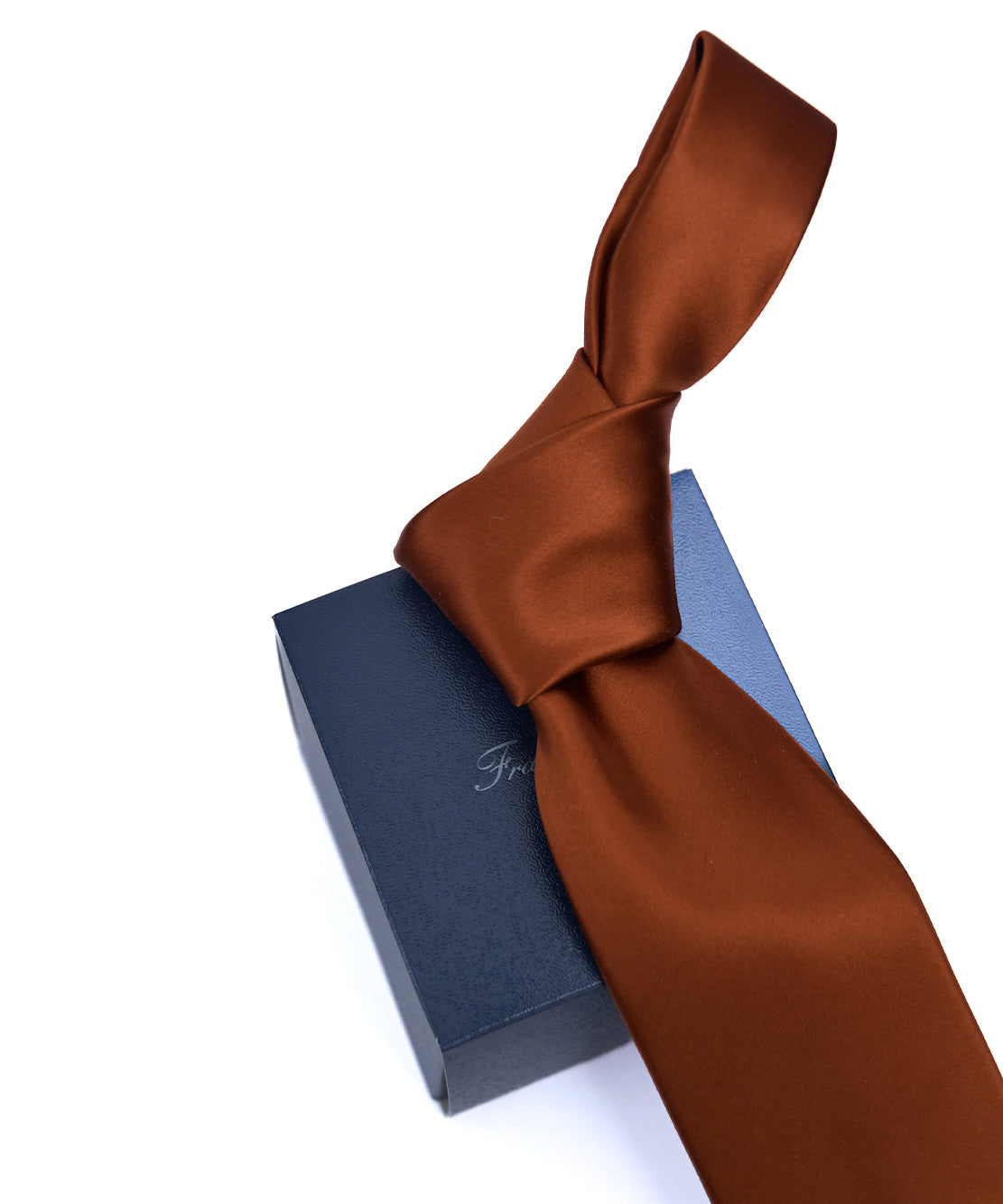 Franco spada ( フランコスパダ ) スーパーサテン無地ネクタイ：オレンジ