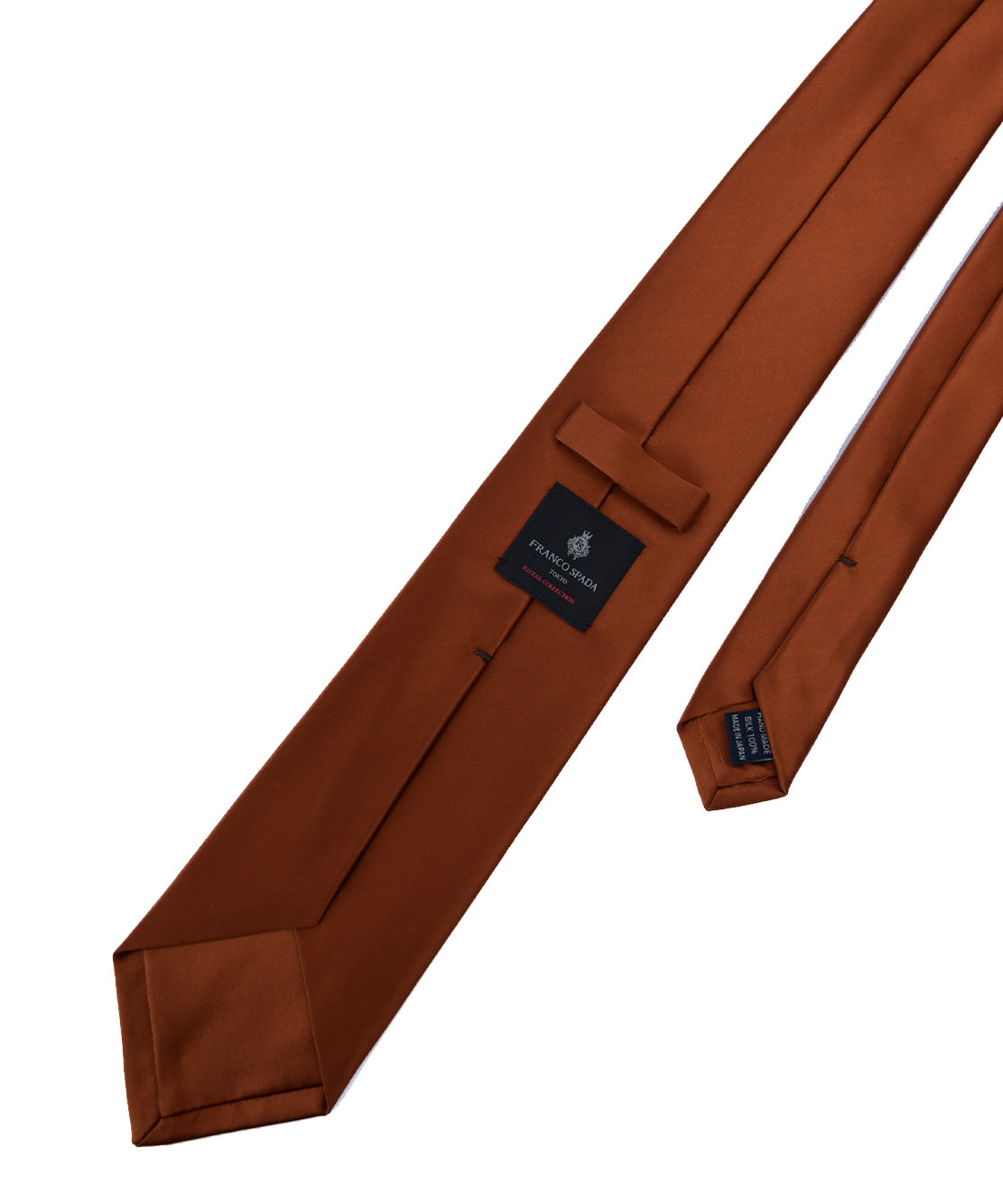 Franco spada ( フランコスパダ ) スーパーサテン無地ネクタイ：オレンジ