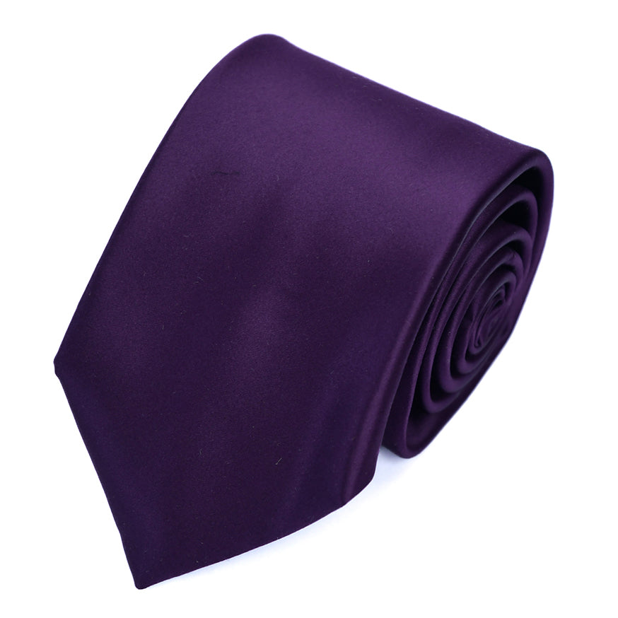 Franco spada ( フランコスパダ ) スーパーサテン無地ネクタイ：ダークパープル