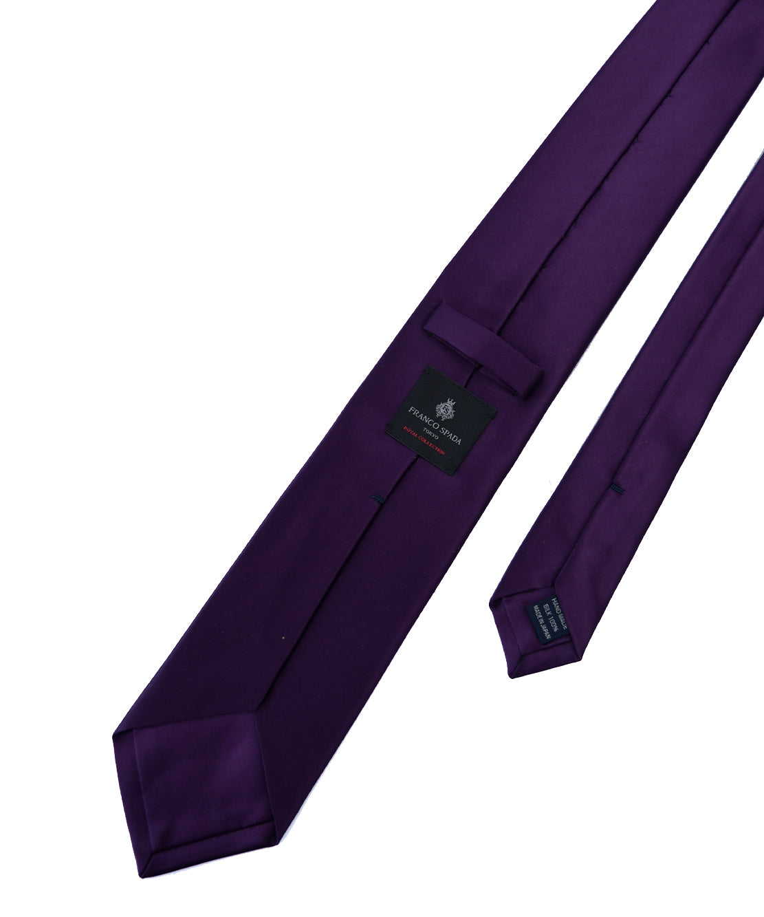 Franco spada ( フランコスパダ ) スーパーサテン無地ネクタイ：ダークパープル