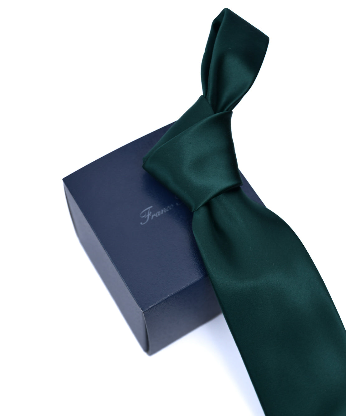 Franco spada ( フランコスパダ ) スーパーサテン無地ネクタイ：ブリティッシュグリーン
