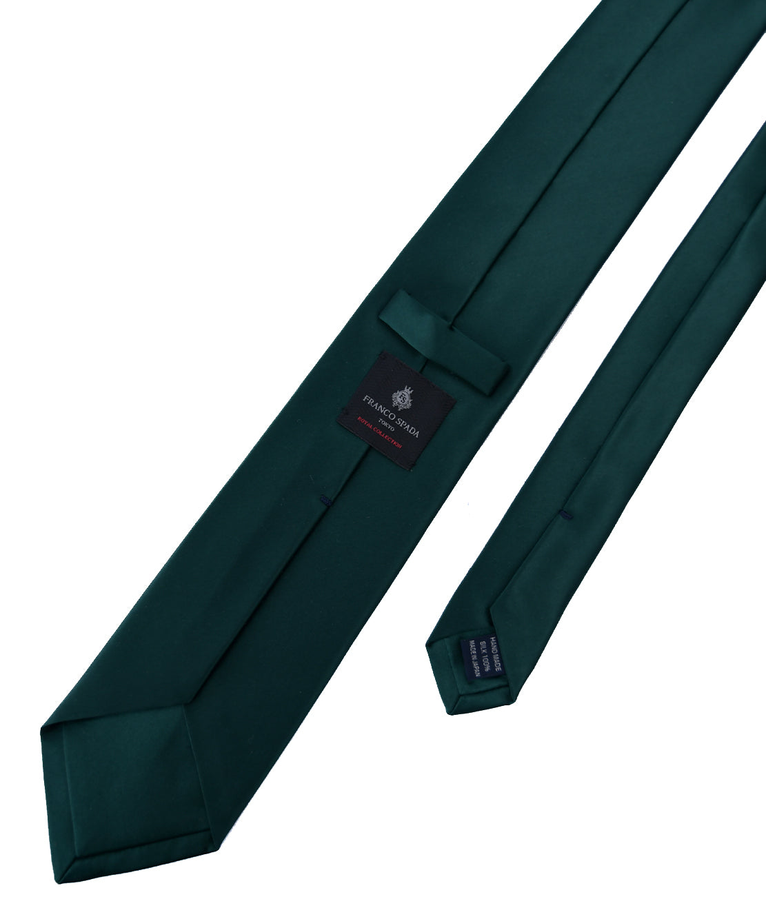Franco spada ( フランコスパダ ) スーパーサテン無地ネクタイ：ブリティッシュグリーン