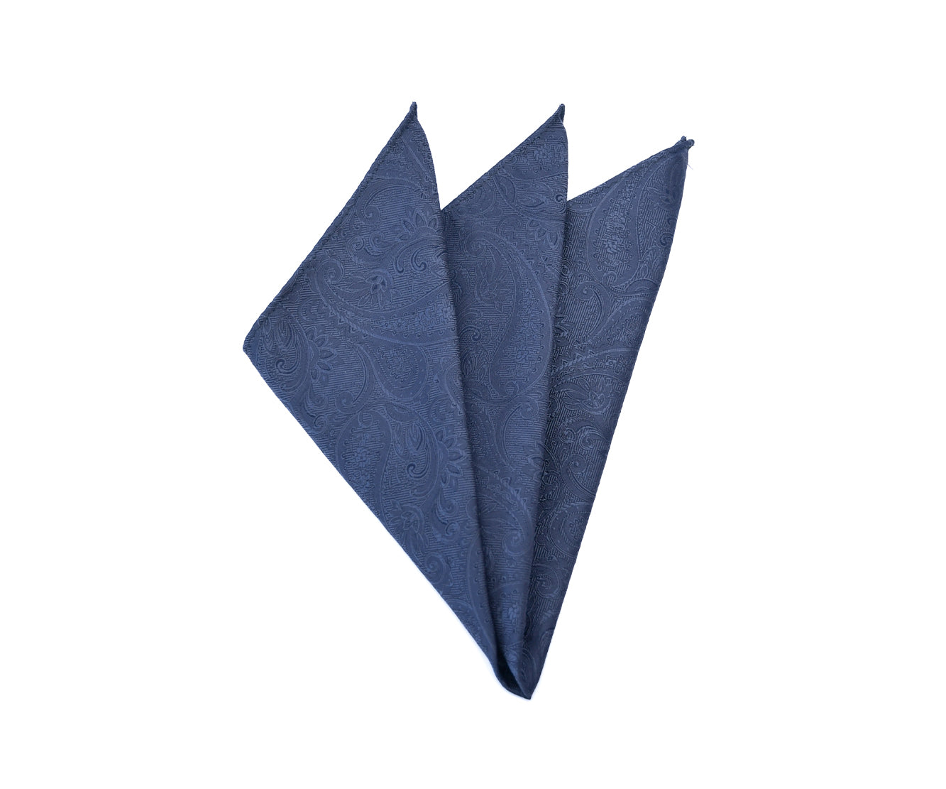 Franco Spada ( フランコスパダ ) クラシック更紗ペーズリー無地調ポケットチーフ：スチールグレー)