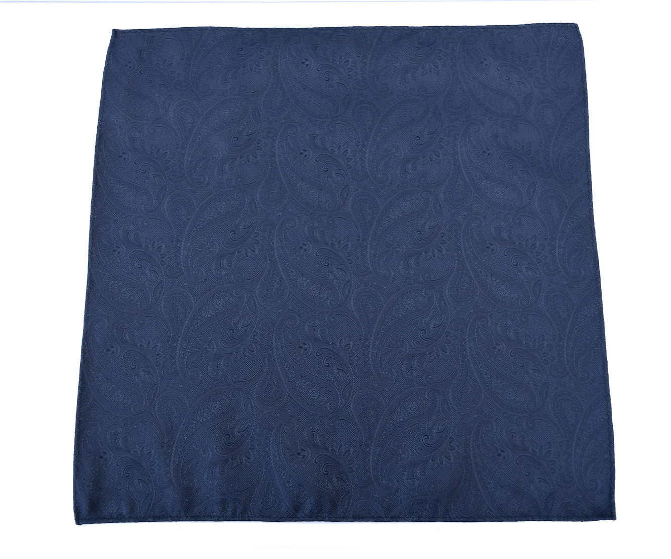 Franco Spada ( フランコスパダ ) クラシック更紗ペーズリー無地調ポケットチーフ：スチールグレー)