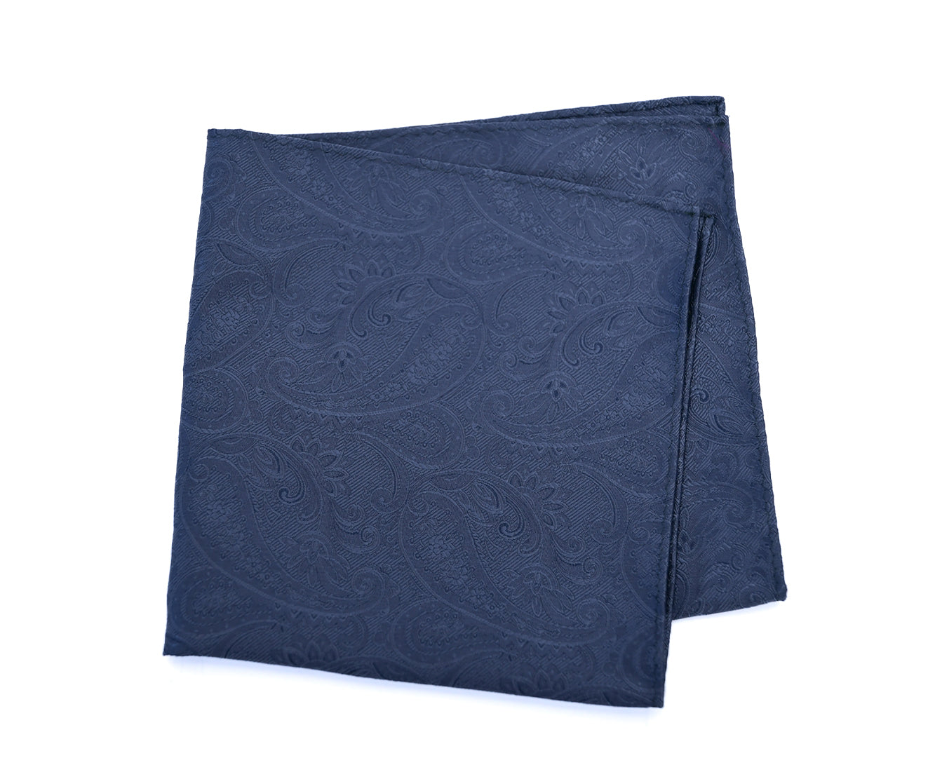 Franco Spada ( フランコスパダ ) クラシック更紗ペーズリー無地調ポケットチーフ：スチールグレー)